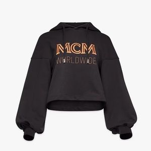 *MCM* Women bell sleeve crop hoodie